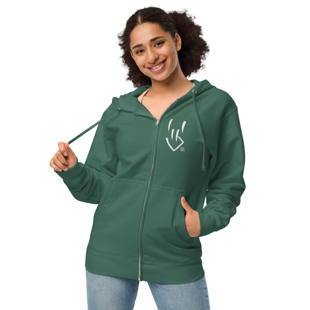 Billy Moran - Happy Rocker - Unisex Fleece Zip Up Hoodie