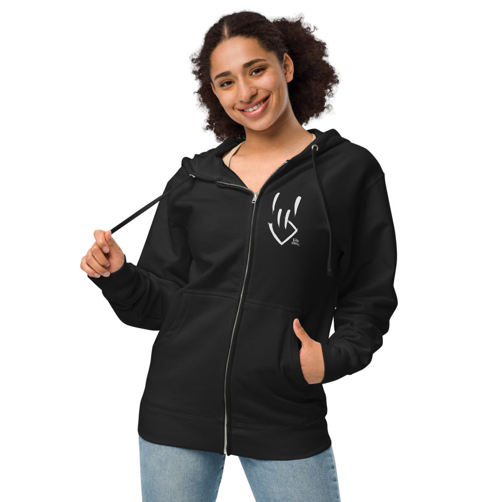 Billy Moran - Happy Rocker - Unisex Fleece Zip Up Hoodie